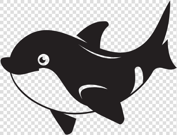 Dolphin Silhouette Cartoon Style   Dolphin Cartoon  HD Png DownloadTransparent PNG