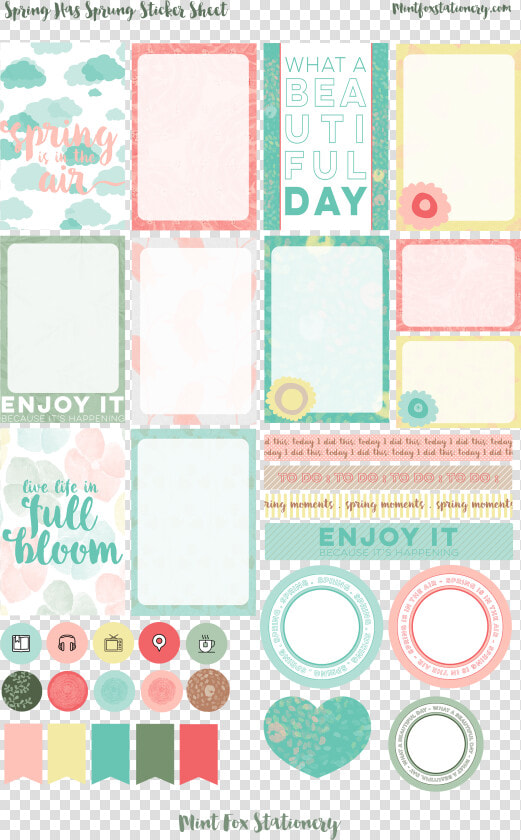 Spring Happy Planner Printable Stickers   Eye Shadow  HD Png DownloadTransparent PNG