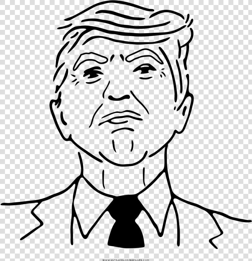 Donald Trump Coloring Page   Donald Trump En Caricatura Para Dibujar  HD Png DownloadTransparent PNG