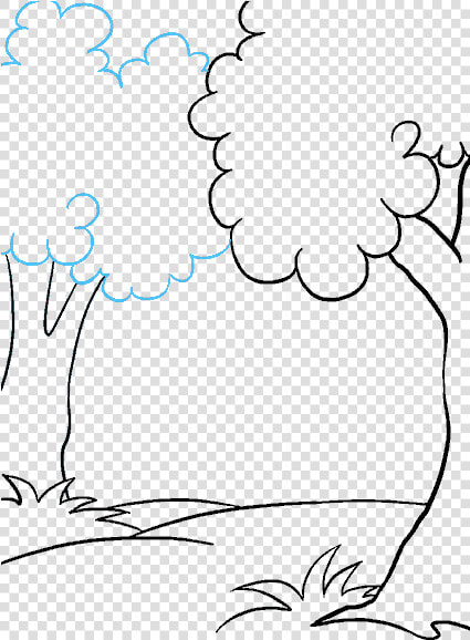 How To Draw A   Small Easy Forest Drawing  HD Png DownloadTransparent PNG