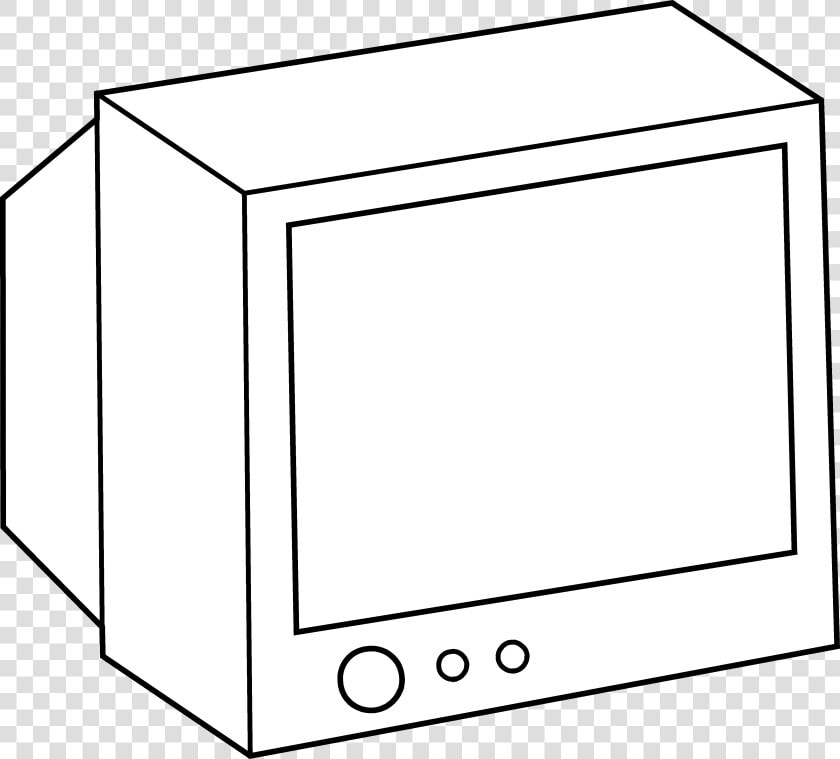 Simple Television Coloring Page Free Clip Art   Printable Images Of Television  HD Png DownloadTransparent PNG