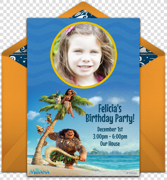 Moana Photo Online Invitation   Moana On The Beach  HD Png DownloadTransparent PNG