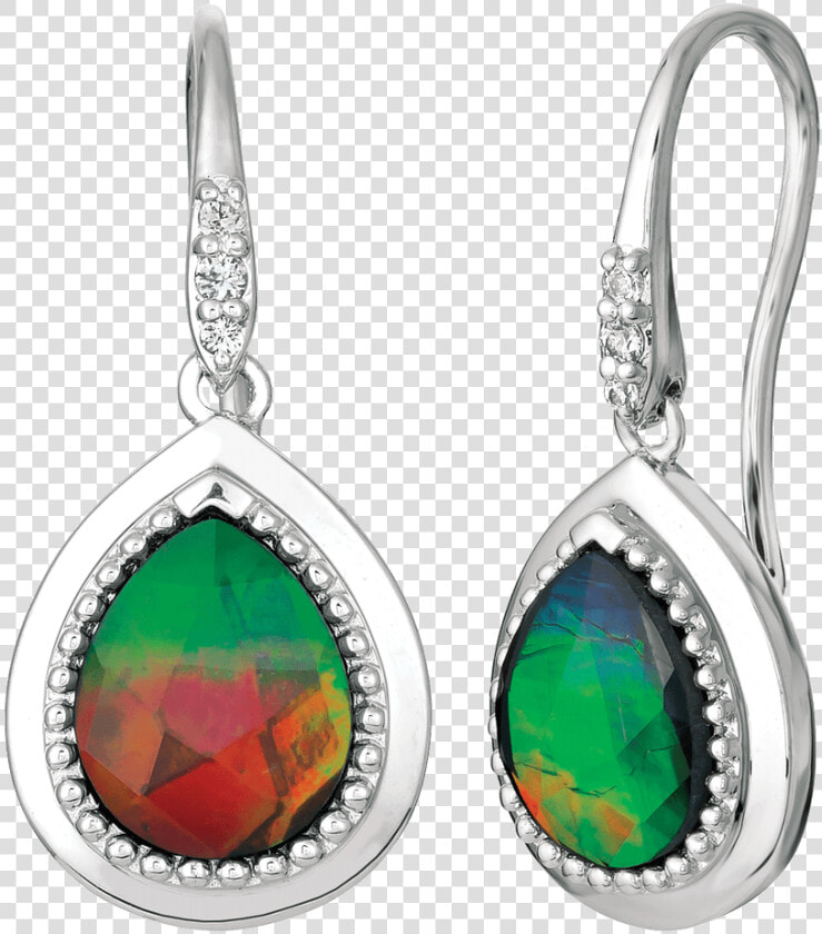 Leona Sterling Silver Topaz Earrings By Korite Ammolite   Korite Ammolite Earrings  HD Png DownloadTransparent PNG