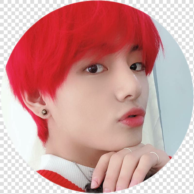    taetae  taehyung  taehyungbts  jimin  jimini  jiminie   Taehyung Red Hair  HD Png DownloadTransparent PNG