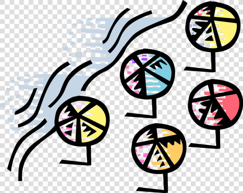 Vector Illustration Of Beach Umbrellas At Seashore   Circle  HD Png DownloadTransparent PNG