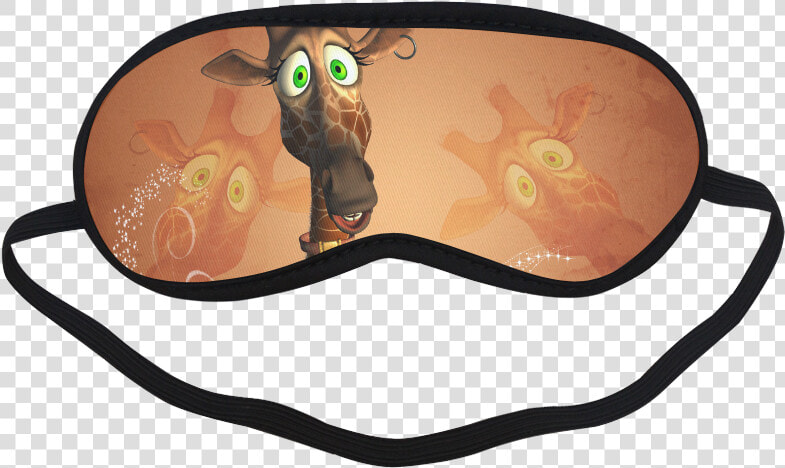 Funny  Cute Giraffe Sleeping Mask   Blindfold  HD Png DownloadTransparent PNG