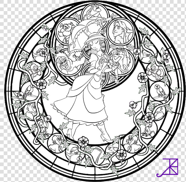 Community People Png Coloring Page   Disney Stained Glass Coloring Pages  Transparent PngTransparent PNG