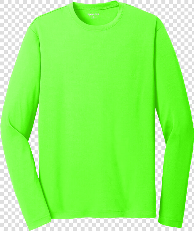 Neon green   Long Sleeve Sport Tek Neon Green Shirt  HD Png DownloadTransparent PNG