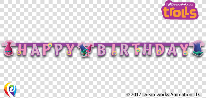 Trolls Happy Birthday   Trolls Happy Birthday Banner Transparent  HD Png DownloadTransparent PNG