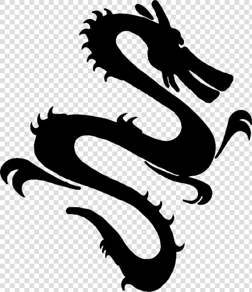 Dragon Silhouette Svg Clip Arts   Chinese Dragon Art Simple  HD Png DownloadTransparent PNG