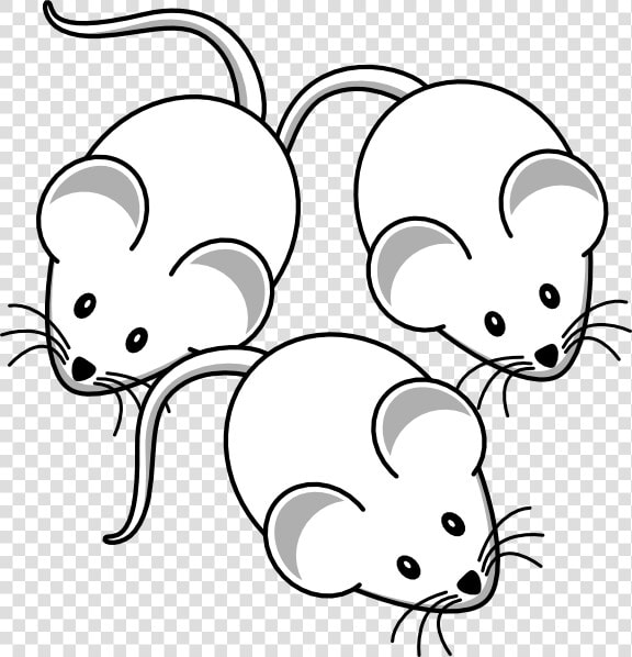 Clip Art At Clker Com Vector   3 Mice Clipart Black And White  HD Png DownloadTransparent PNG