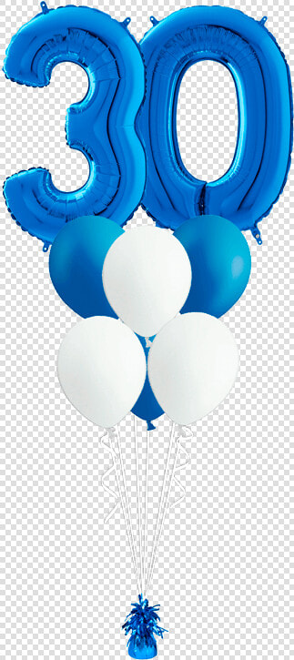 Bouquet Cumpleaños Azul 2 Números 6 Globos Látex   Balloon  HD Png DownloadTransparent PNG