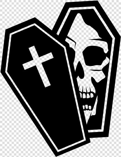 Coffin And A Skull   Coffin Vector Art  HD Png DownloadTransparent PNG