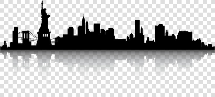 Miami New York City Skyline Silhouette Tattoo   Brooklyn Bridge  HD Png DownloadTransparent PNG