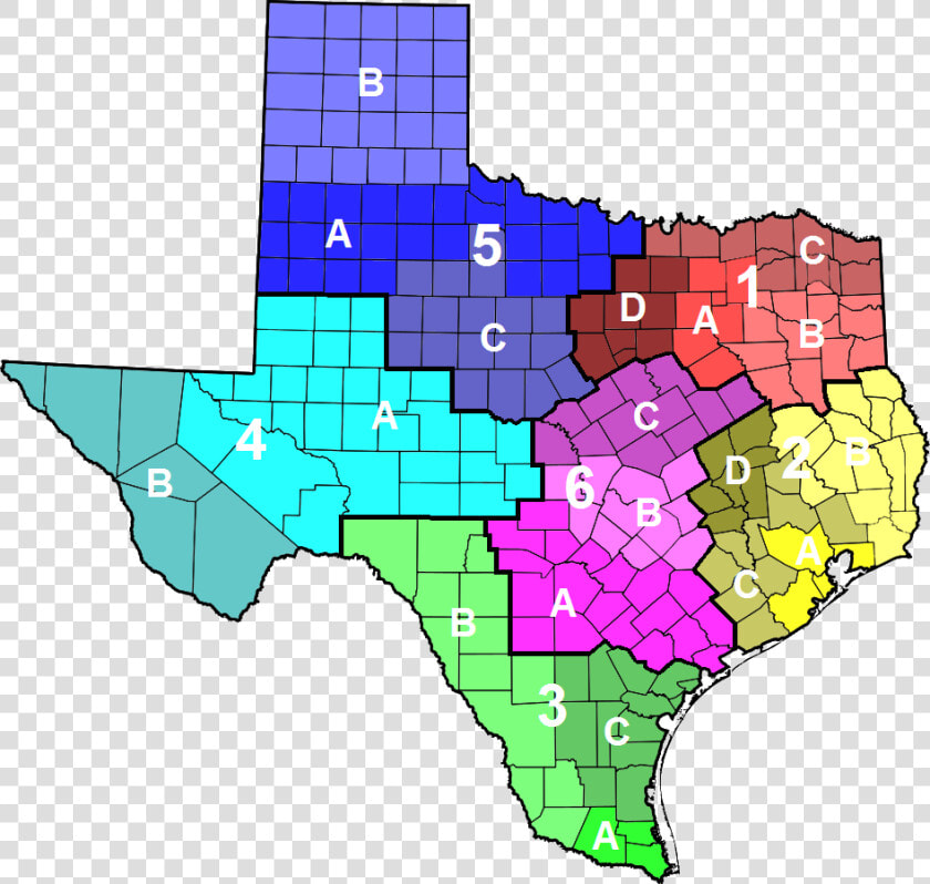 Texas Highway Patrol Divisions Map   Texas State Trooper Ranks  HD Png DownloadTransparent PNG