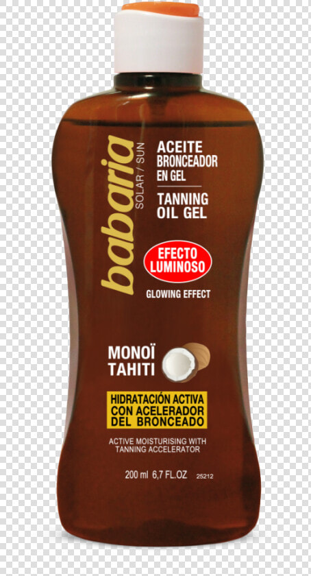 Aceite Bronceador En Gel Con Efecto Luminoso De Babaria   Babaria Solar Oil Bronzing Gel Luminous 200 Ml 200  HD Png DownloadTransparent PNG