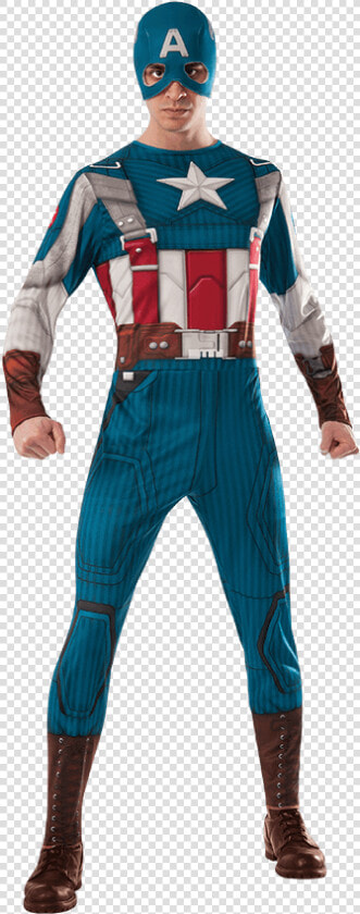 Adult Retro Captain America Costume   Capitaine Américain  HD Png DownloadTransparent PNG