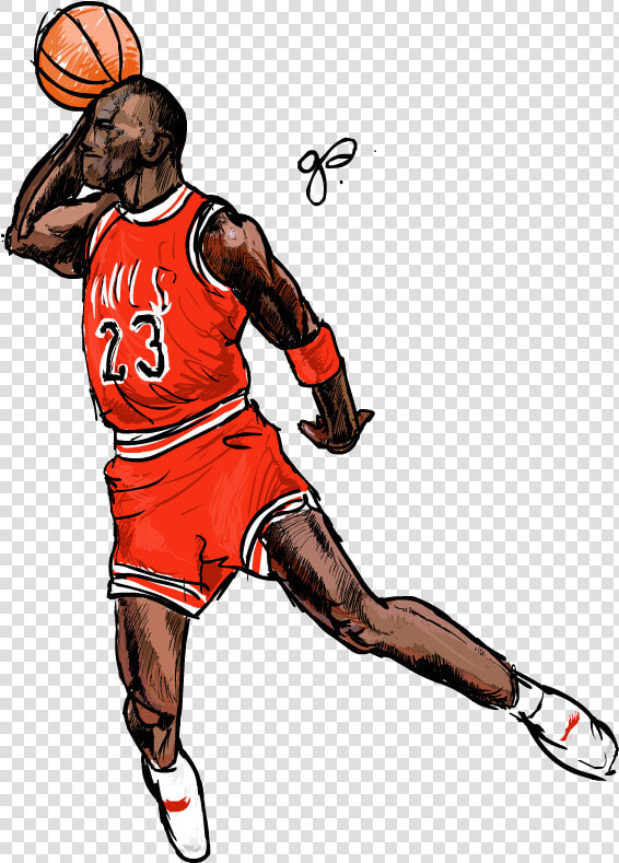 Jordan Cartoon Clipart Basketball Drawing Transparent   Michael Jordan Dunking Drawing  HD Png DownloadTransparent PNG