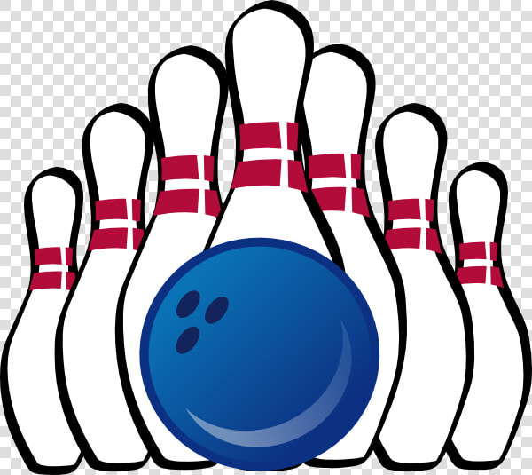 Bowling Ball And Pins Clip Art At Clker Com Vector   Bowling Pins Clipart Black And White  HD Png DownloadTransparent PNG