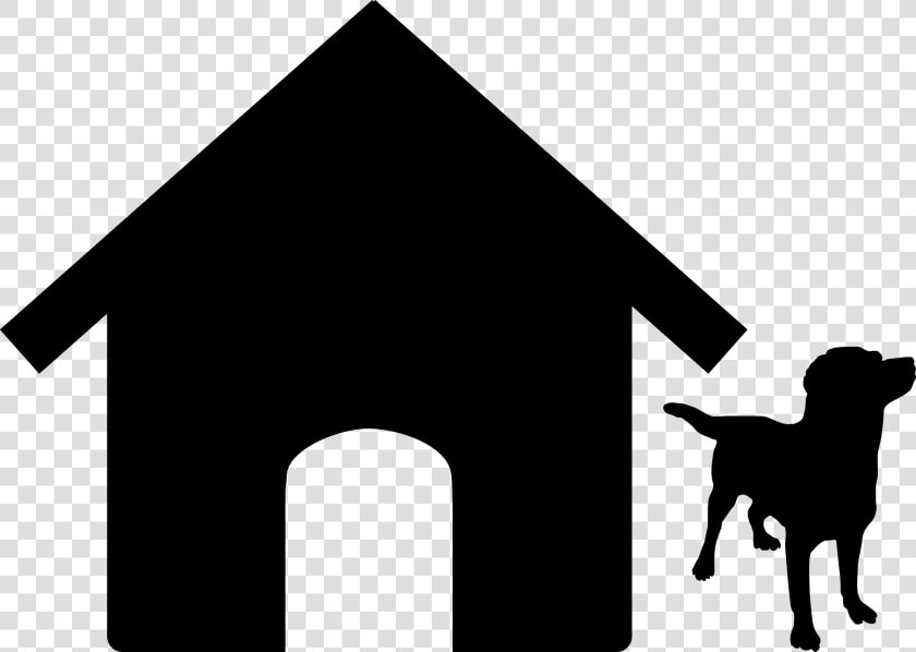 Clipart House Black   Dog House Clip Art Black And White  HD Png DownloadTransparent PNG