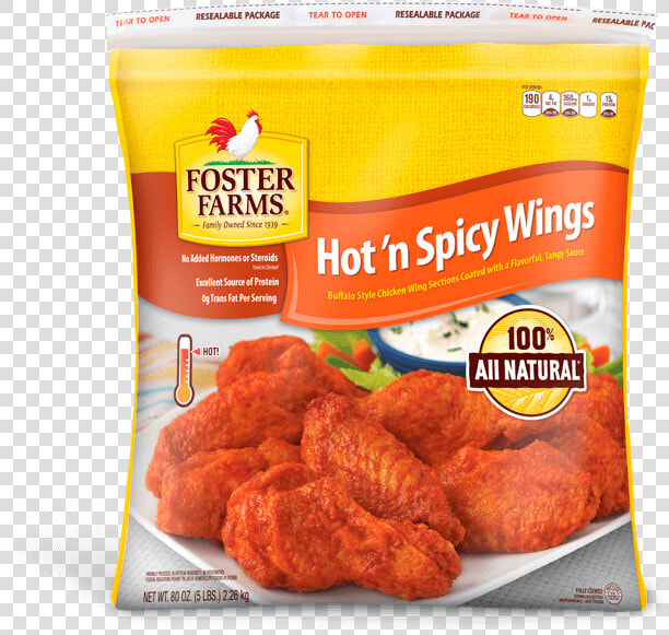 Hot Wings 80 Oz   Foster Farms Chicken Wings  HD Png DownloadTransparent PNG