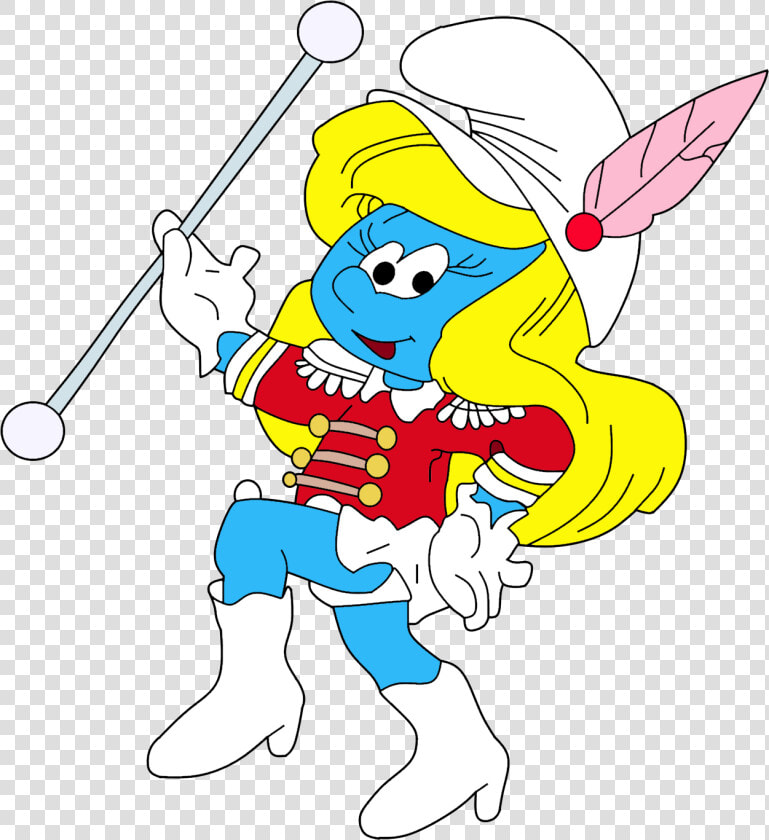 Smurfette Marching Band   Cartoon  HD Png DownloadTransparent PNG