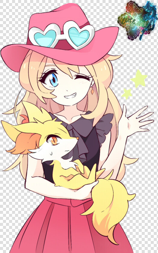 Transparent Fennekin Png   Serena And Fennekin Png  Png DownloadTransparent PNG