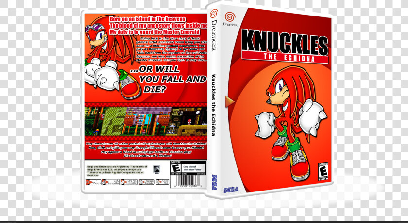 Knuckles The Echidna Box Cover   Sonic Adventure  HD Png DownloadTransparent PNG