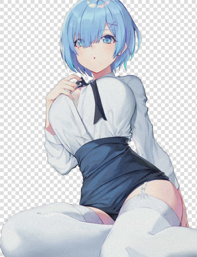 Zero  rezero  rem  waifu  blue  HD Png DownloadTransparent PNG