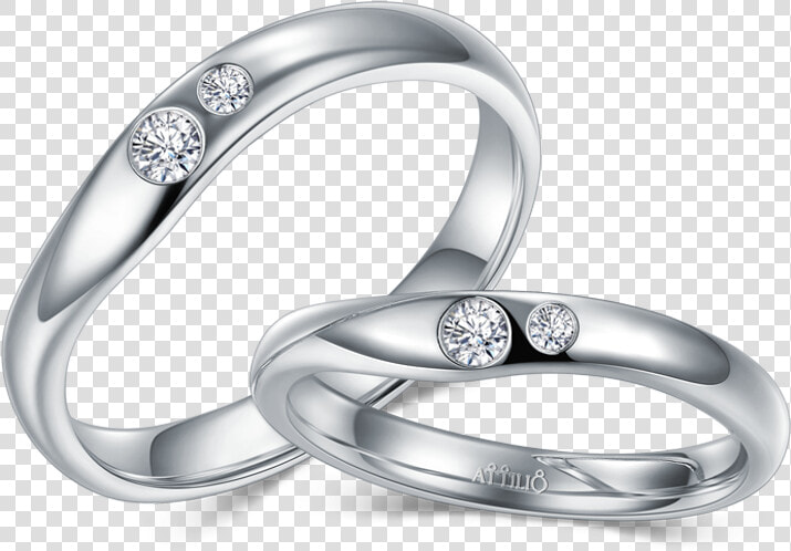 18k White Color Gold Diamond Couple Ring   Engagement Ring Diamond Couple Rings Png  Transparent PngTransparent PNG