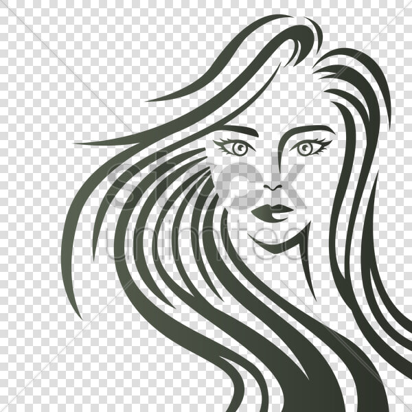 Woman With Messy Hair Vector Png   Flowing Hair  Transparent PngTransparent PNG