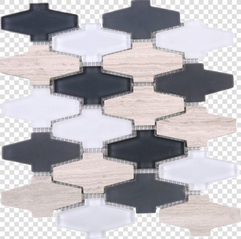 Black And White Glass And Beige Marble Crossroad Pattern   Floor  HD Png DownloadTransparent PNG