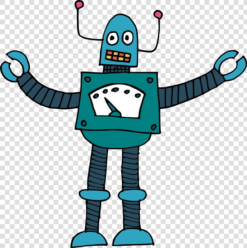 6 Silly Cartoon Robot Vector 2  HD Png DownloadTransparent PNG