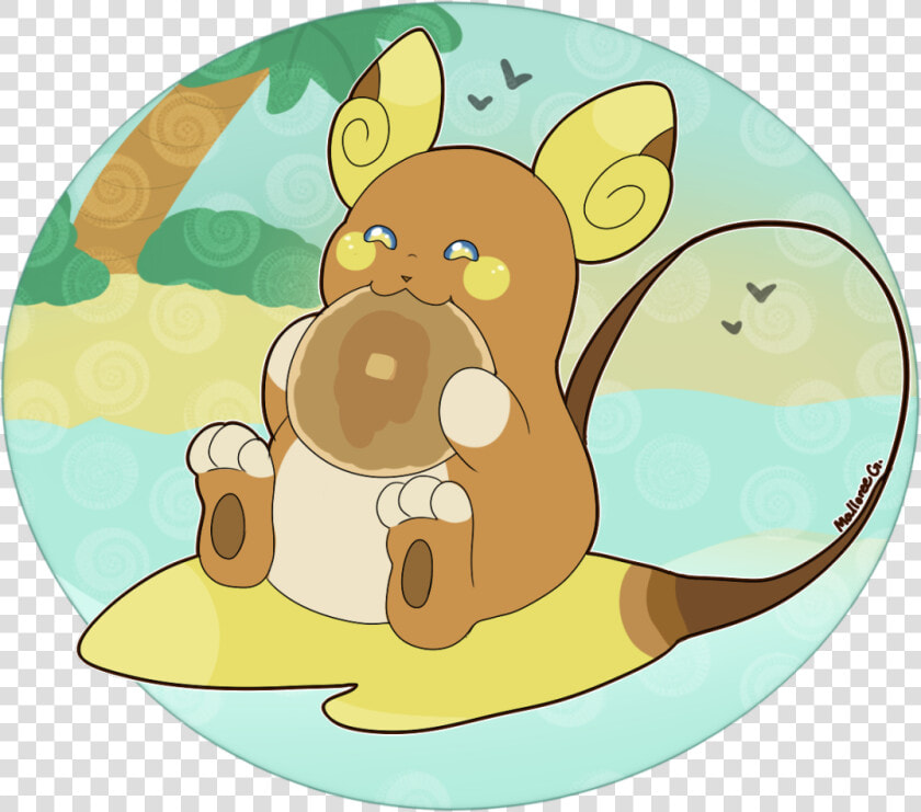 Alolan Raichu Eating Waffles  HD Png DownloadTransparent PNG