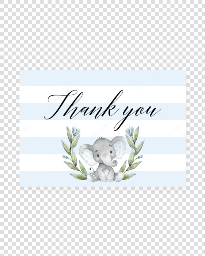 Elephant Baby Shower Thank You Cards By Littlesizzle   Greeting Card  HD Png DownloadTransparent PNG