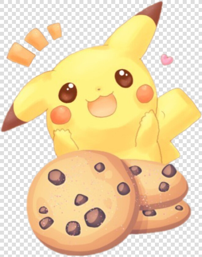  freetoedit  cookie Pikachu  cute  cookies   Cute Pikachu With Cookies  HD Png DownloadTransparent PNG