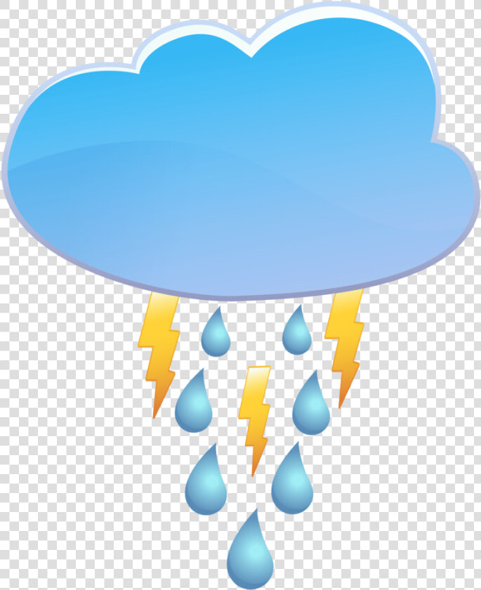 Cloud Rain And Thunder Weather Icon   Thunder And Rain Clipart  HD Png DownloadTransparent PNG