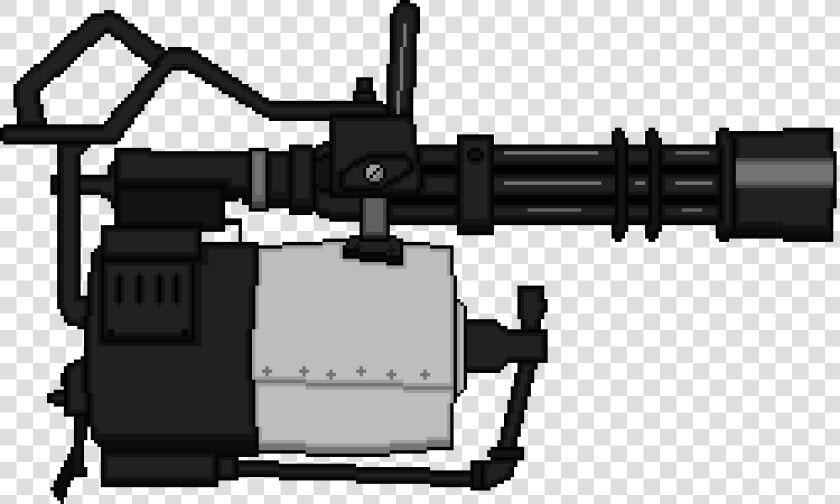 Minigun Drawing Zombie   Minigun On The Side  HD Png DownloadTransparent PNG