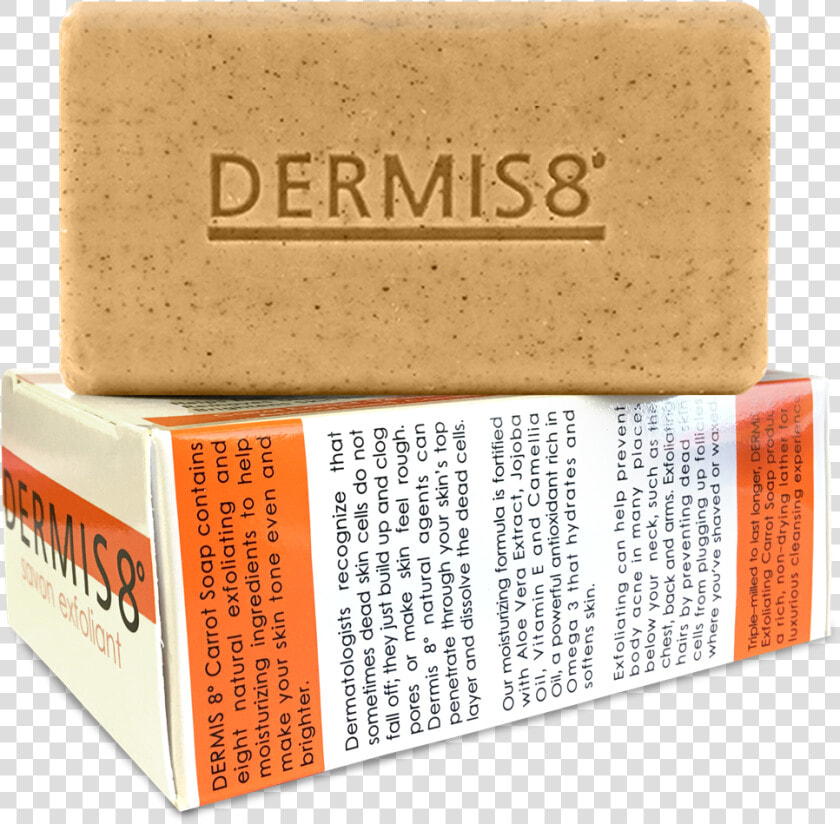 Dermis 8â° Exfoliating Carrot  amp  Vitamin E Bar Soap  HD Png DownloadTransparent PNG