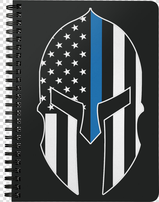 Thin Blue Line Spartan Spiralbound Notebook Journal   Emblem  HD Png DownloadTransparent PNG