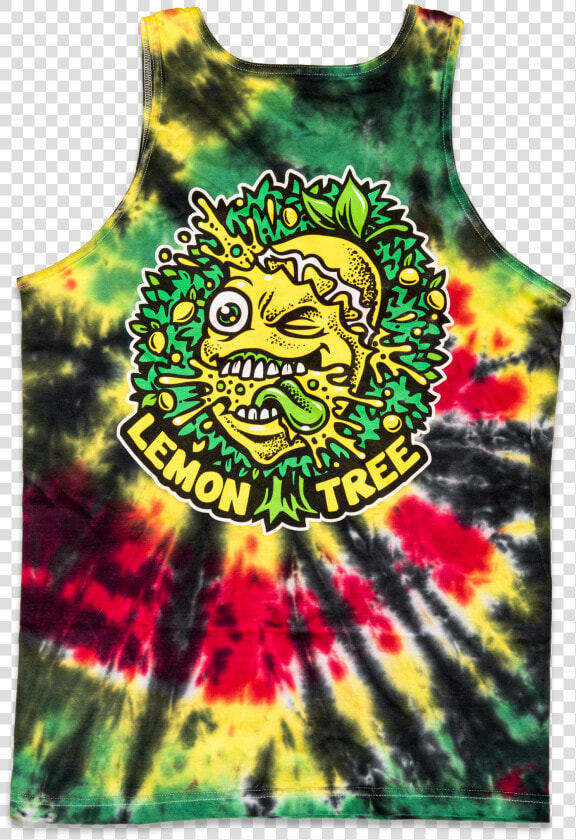 Rasta Tie Dye Lemon Tree Tank Top   Png Download   Active Tank  Transparent PngTransparent PNG