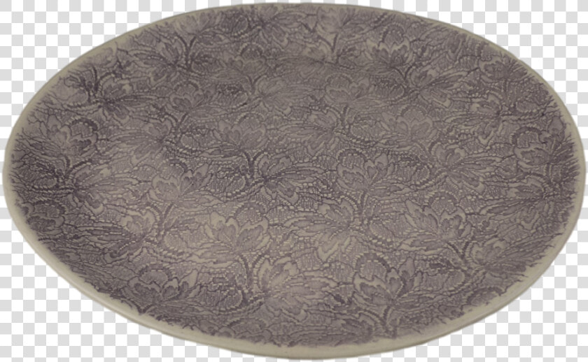 Handmade Aubergine Round Serving Plate With Lace Pattern   Circle  HD Png DownloadTransparent PNG