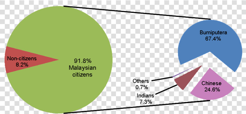 Percentage Distribution Of Malaysian Population By   Malaysia Population By Ethnic Group  HD Png DownloadTransparent PNG