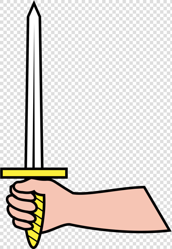 Heraldry Vector Sword Vector Freeuse Library   Sword In Hand Clipart  HD Png DownloadTransparent PNG