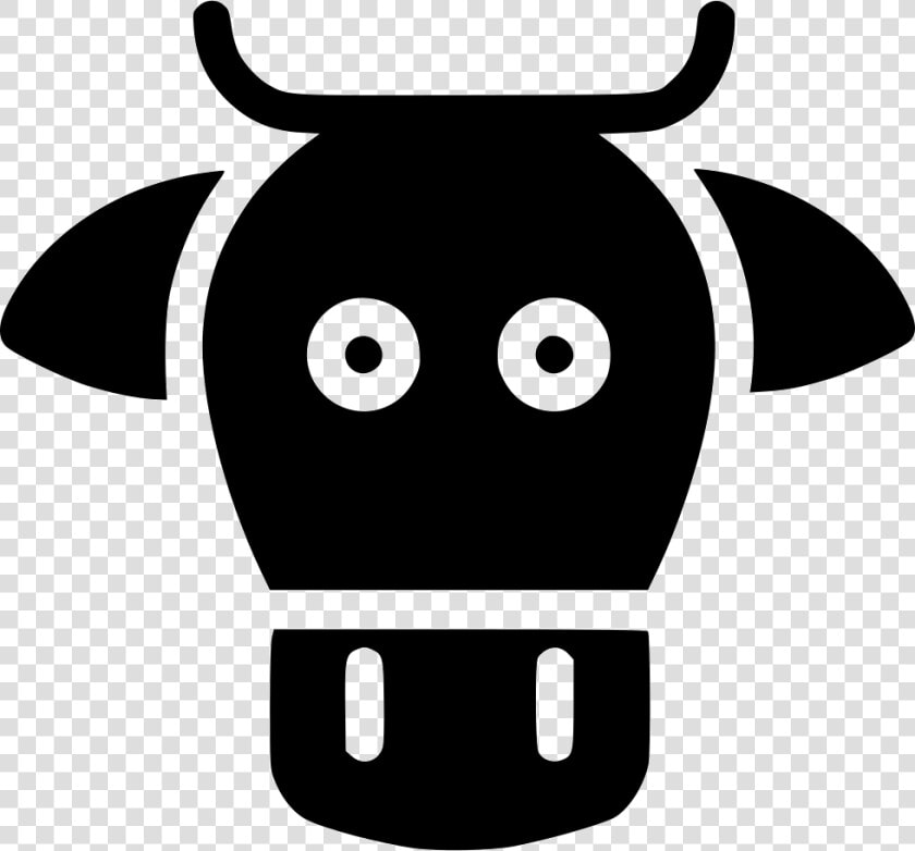 Cow   Cow Face Silhouette Front Vector  HD Png DownloadTransparent PNG