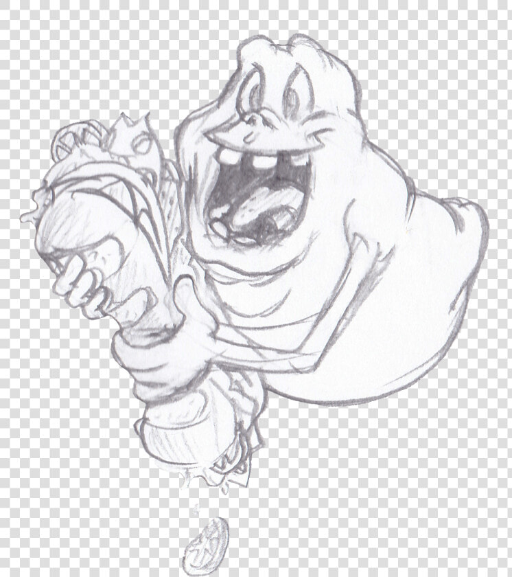 Slimer   Slimer Black And White  HD Png DownloadTransparent PNG