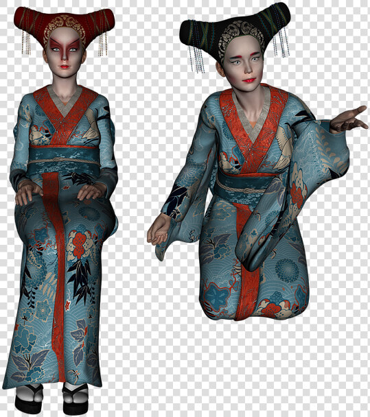 Geisha  Kimono  Japan  Japanese  Oriental  Asia   Drawings Of Traditional Mongolian Clothing  HD Png DownloadTransparent PNG