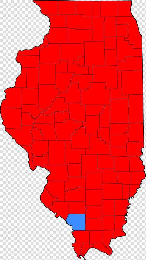 Illinois Pres Election Map 1972   Illinois Map Blue  HD Png DownloadTransparent PNG