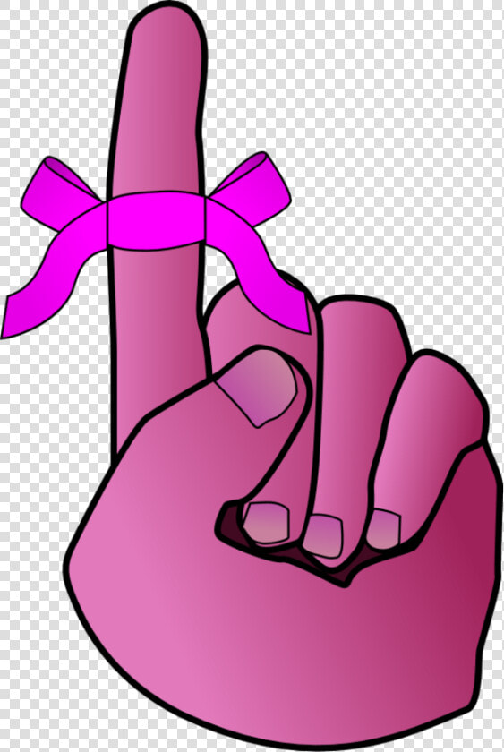 Finger Tied With A Bow Tie   Reminder Free Clip Art  HD Png DownloadTransparent PNG