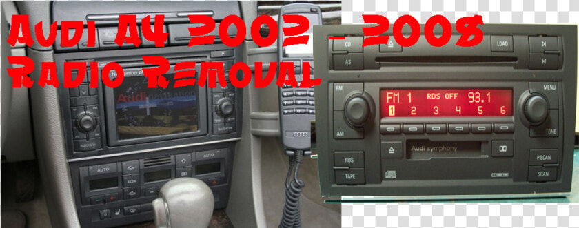 Audi A4 2002 2008 Radio Removal Radiodashkits Car Stereo   Center Console  HD Png DownloadTransparent PNG